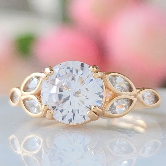 Gold Ring ring, Charmed Aroma, 925 Sterling Silver finished in 10k gold - Picture 1 of 5
